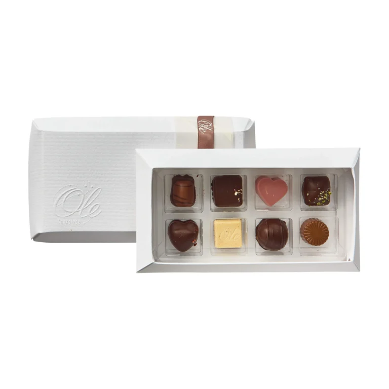 8 stk. håndlavet chokolade fra Ole chokolade